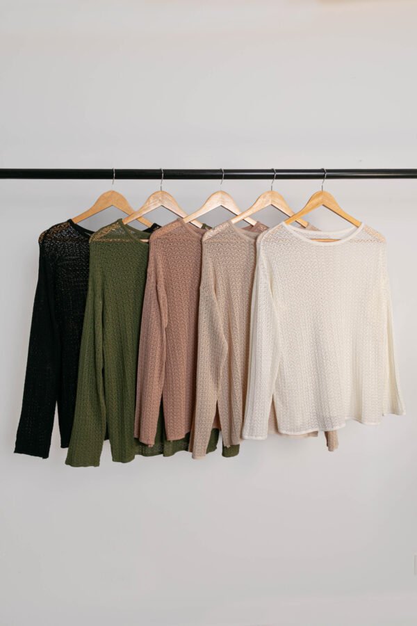SWEATER CALADO ESCOTE BOTE - Imagen 13