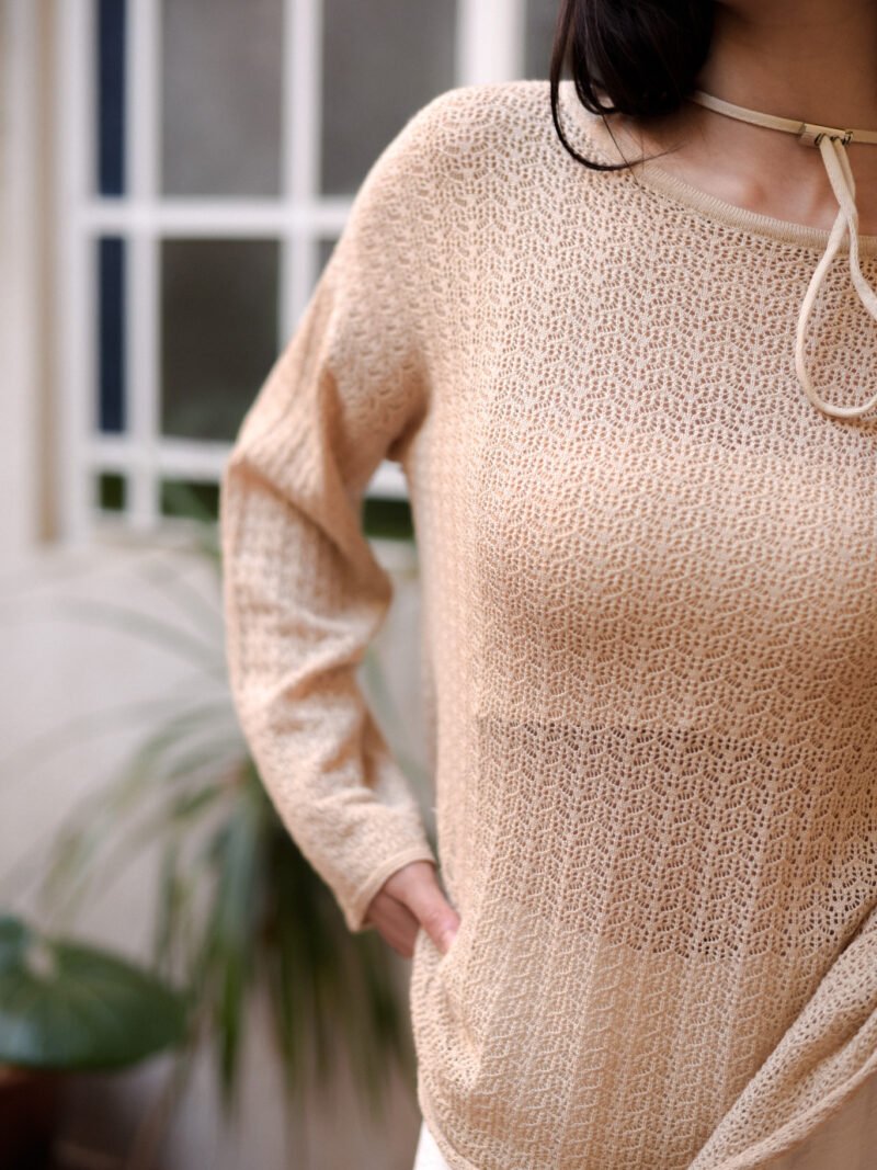 SWEATER CALADO ESCOTE BOTE