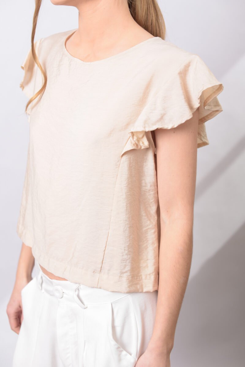 MUSCULOSA SALMA CON VOLADO - Imagen 4