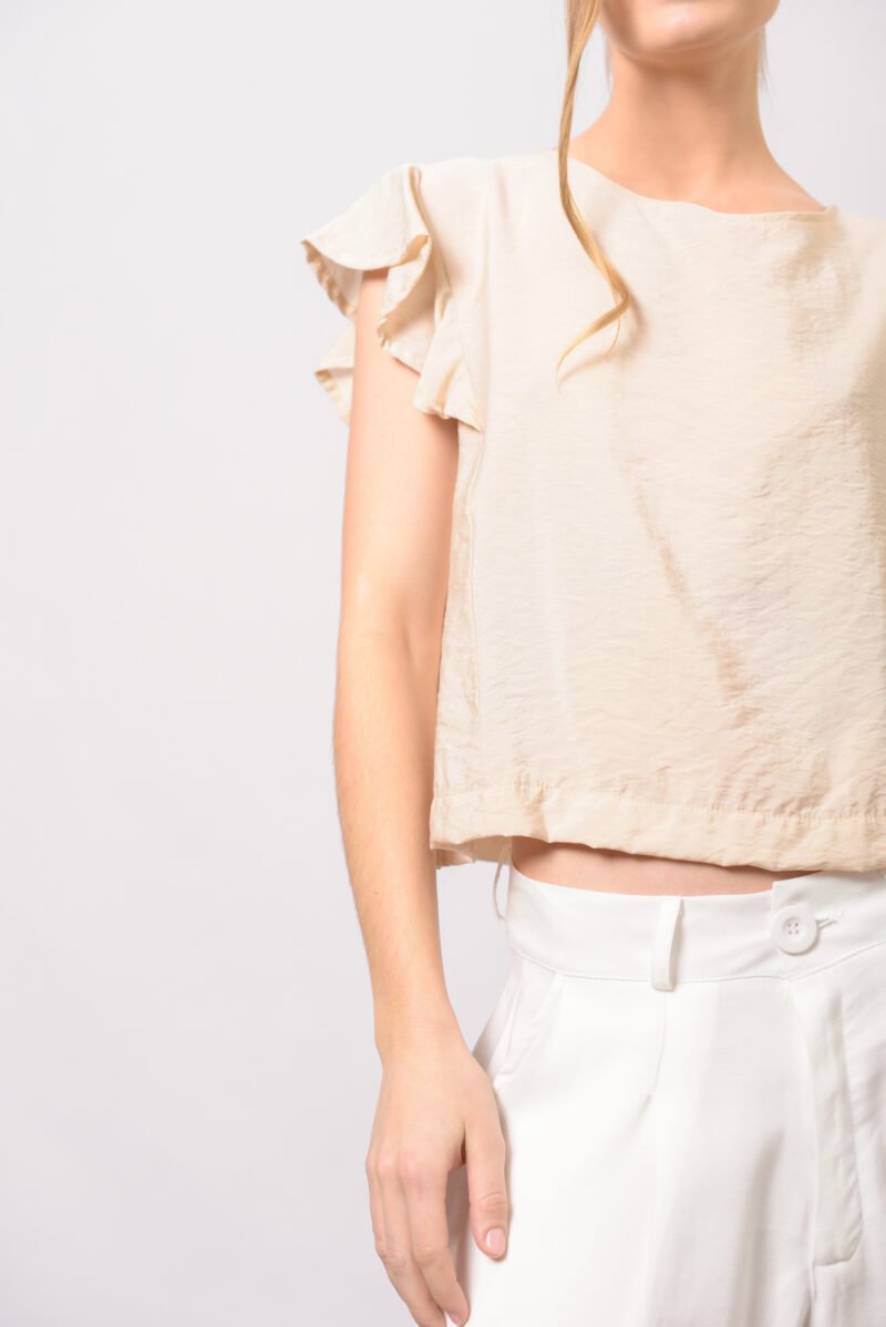MUSCULOSA SALMA CON VOLADO - Imagen 3
