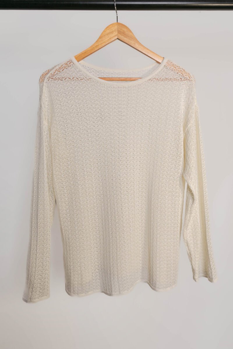 SWEATER CALADO ESCOTE BOTE - Imagen 8