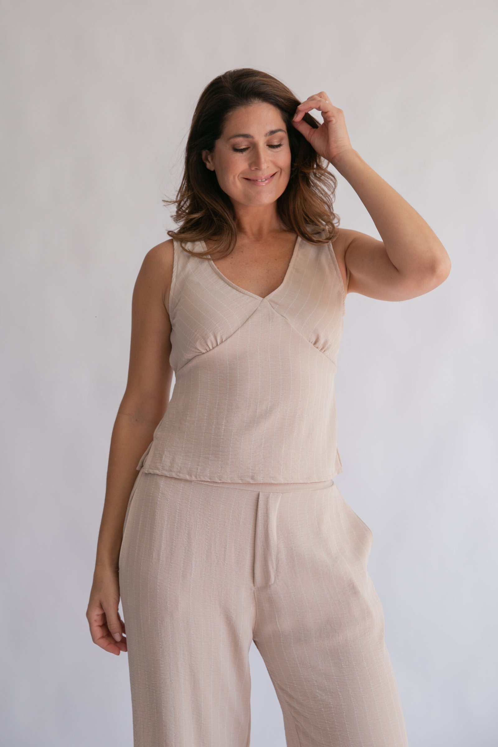 MUSCULOSA KENIA CON LAZO CREPE - Imagen 2