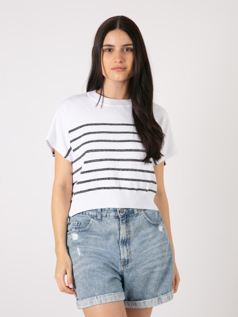 CHALECO RAYADO LUREX