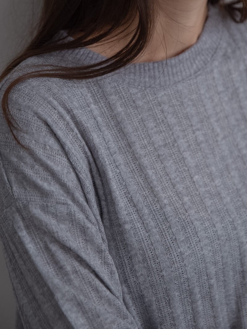 REMERA VANESSA LARGA ANGORA TRENZA CON CUELLO EN ANGORA MORLEY