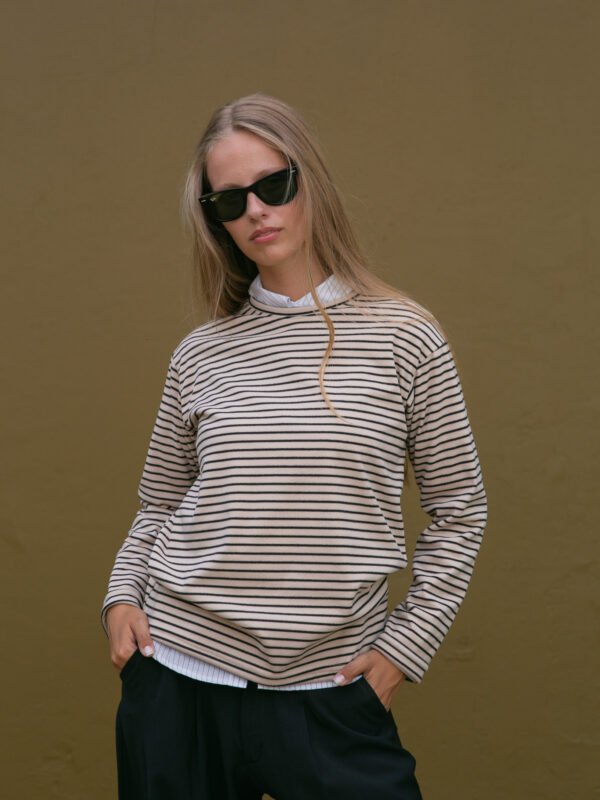 REMERA ZOE M/LARGA TERMOPOLAR RAYADO