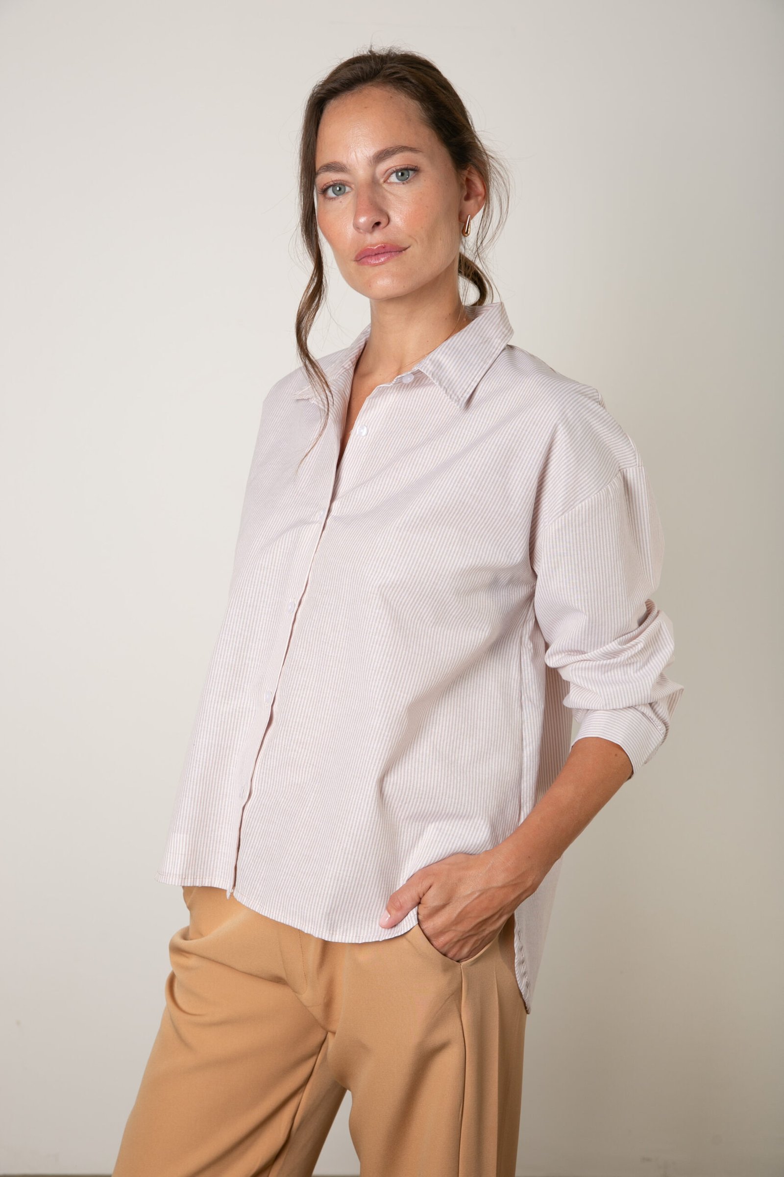 CAMISA LUPE M/LARGA POPLIN RAYADO - Imagen 4