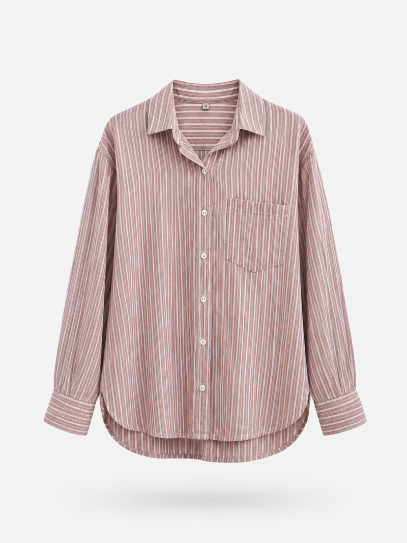 CAMISA NORA MANGA LARGA RAYADA CON BOLSILLO ELOISE