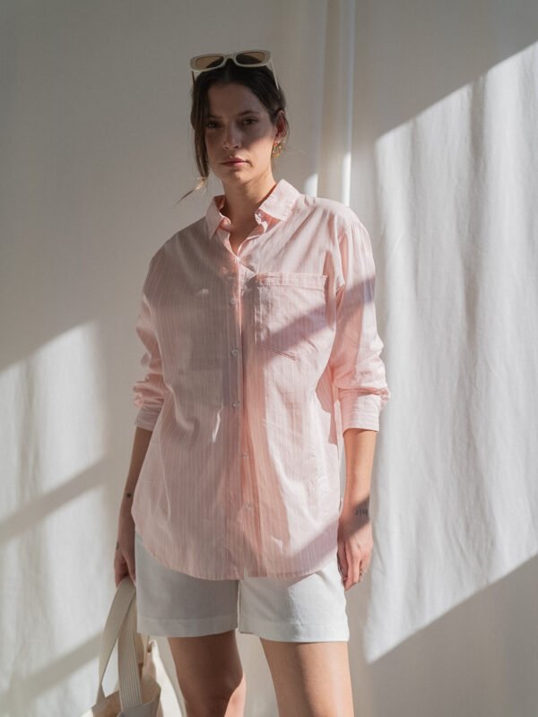 CAMISA NORA MANGA LARGA RAYADA CON BOLSILLO ELOISE
