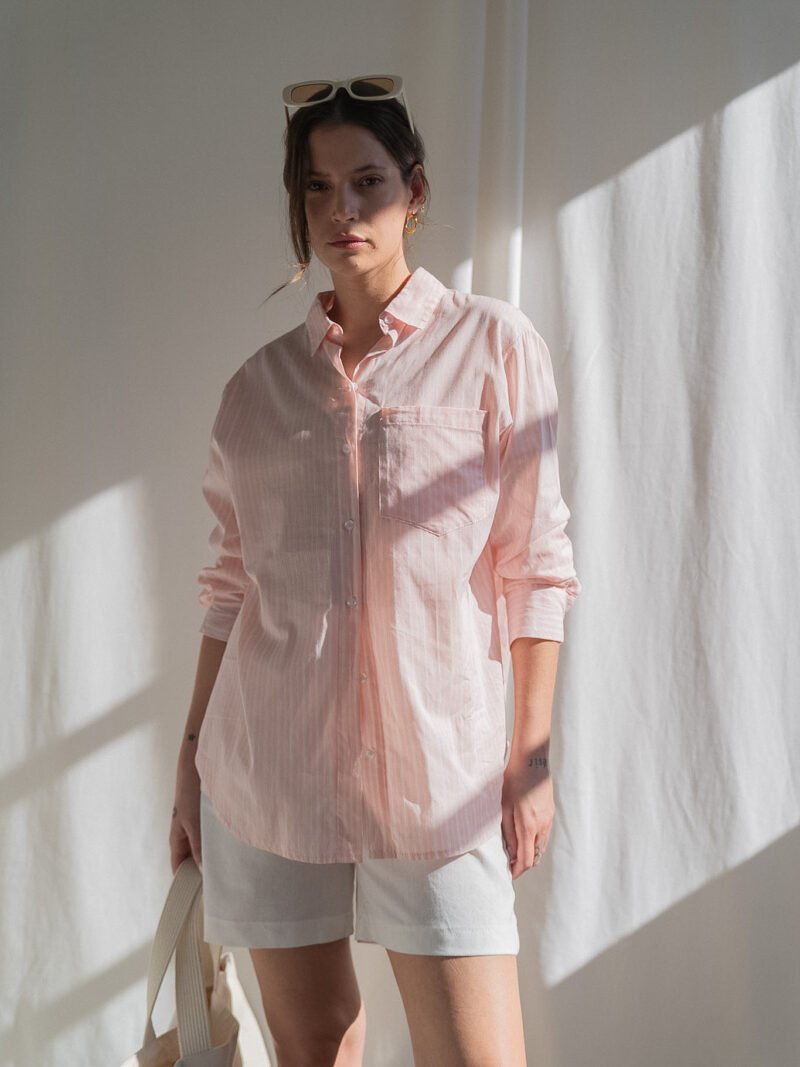 CAMISA NORA MANGA LARGA RAYADA CON BOLSILLO ELOISE