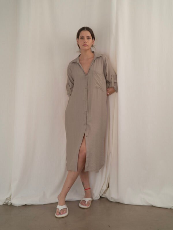 VESTIDO MAGGI M/LARGA TAYLOR C/TIRAS P/ATAR