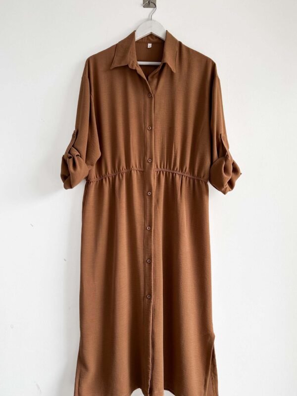 VESTIDO DUTTI CON TIRA PARA ATAR CEY LISO