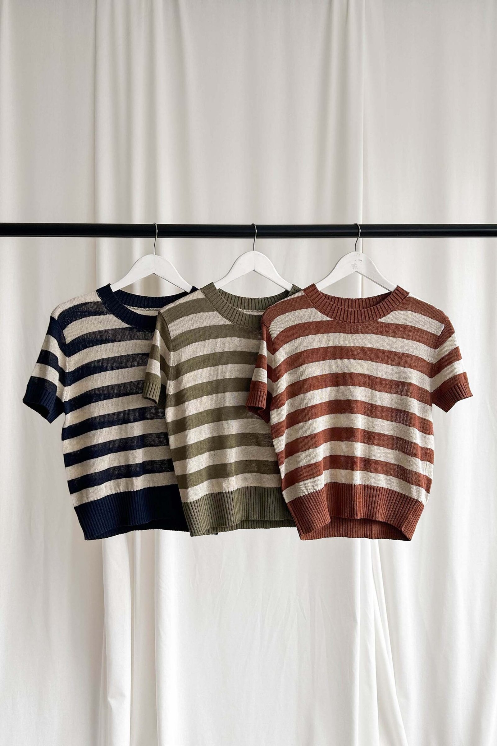 REMERA TEJIDA M/CORTA RAYADA GALICIA IMPORTADO - Imagen 5