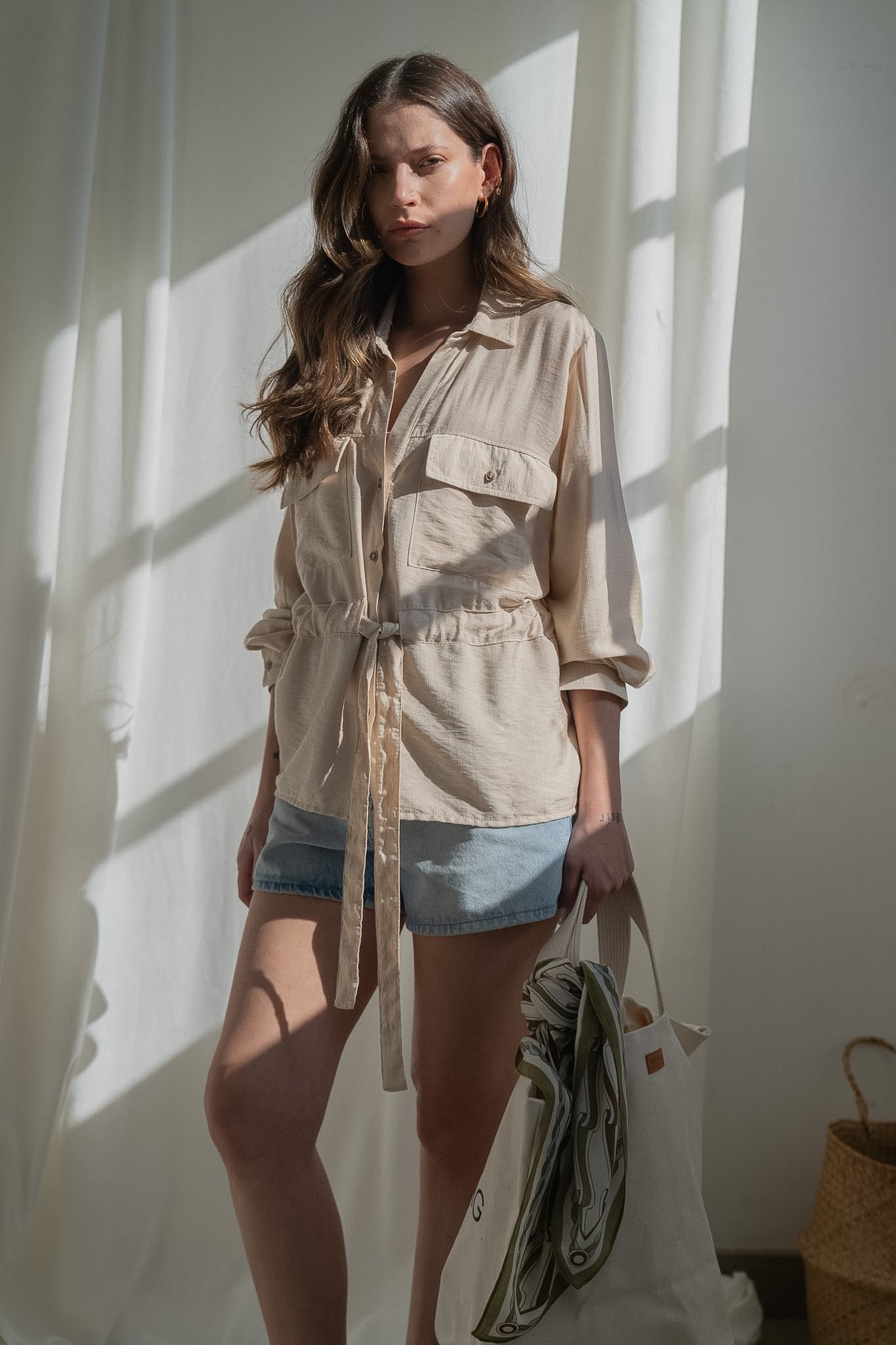 CAMISA NATALIA MANGA LARGA ROSE - Imagen 4