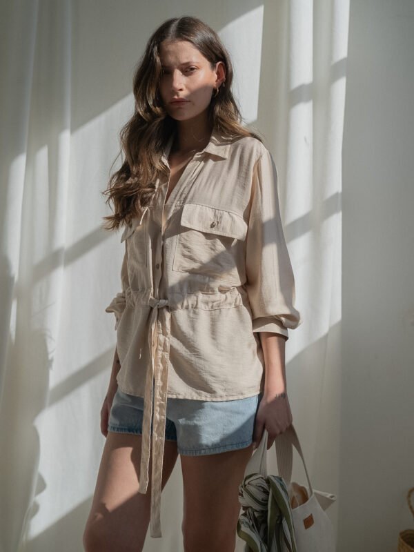 CAMISA NATALIA MANGA LARGA ROSE