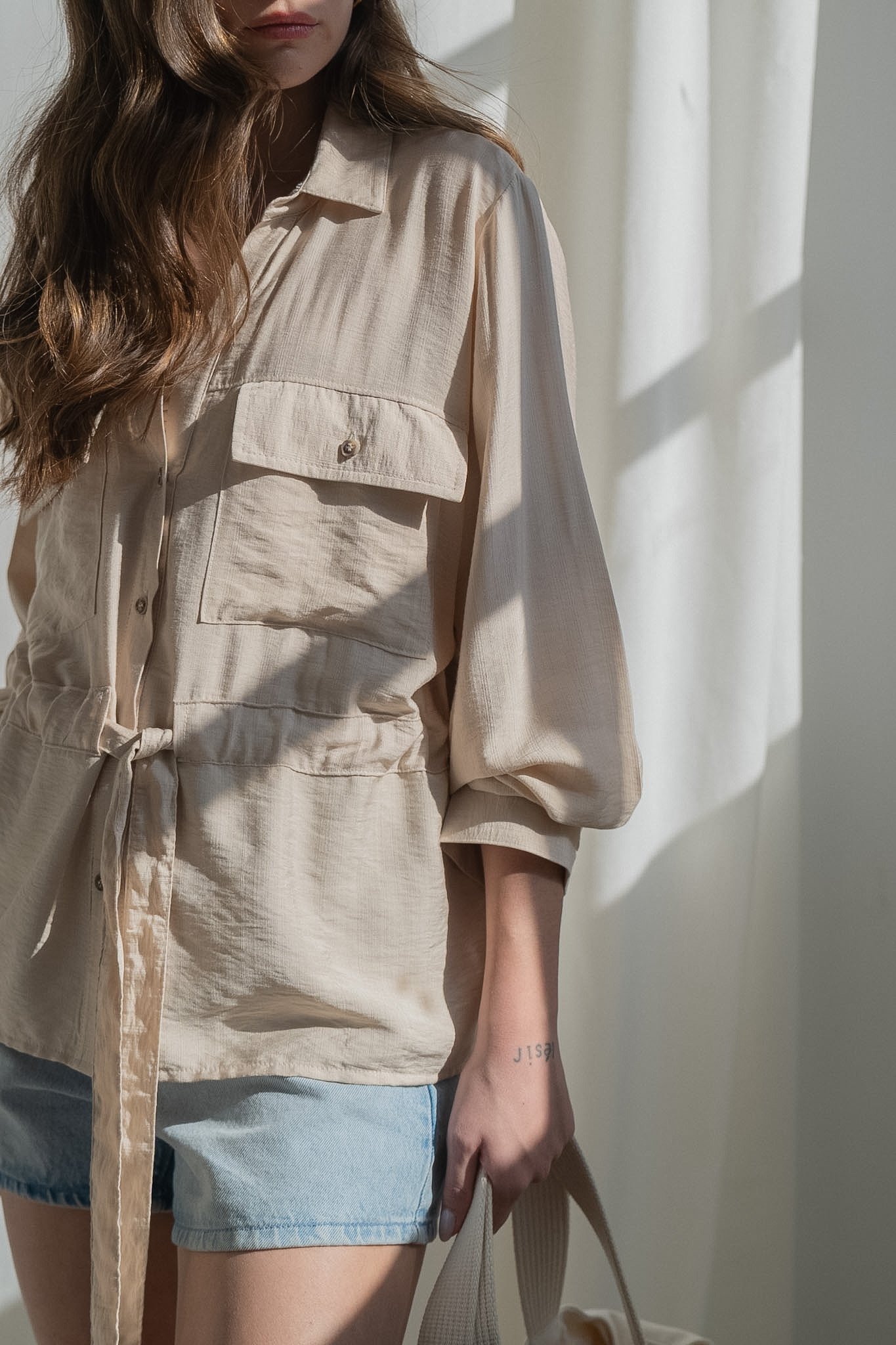 CAMISA NATALIA MANGA LARGA ROSE - Imagen 5