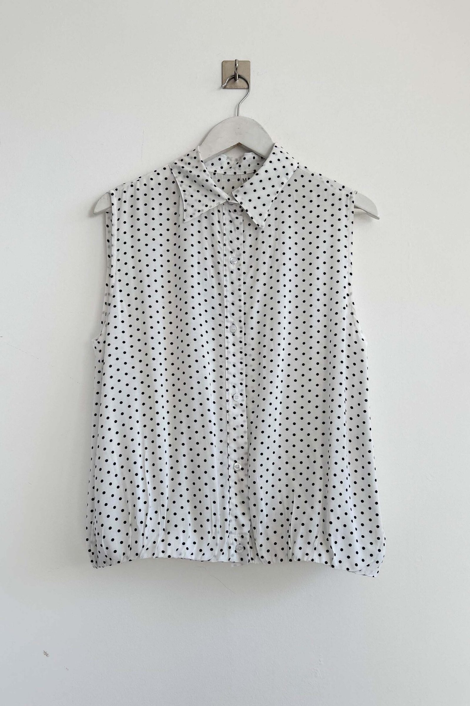 CAMISA AMALFI S/ MANGAS Y ELASTICO LUNARES - Imagen 3
